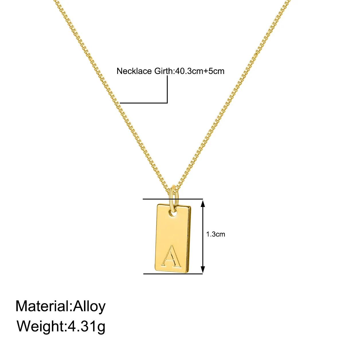 Ig Style Simple Style Letter Alloy Plating Women's Pendant Necklace display picture 1
