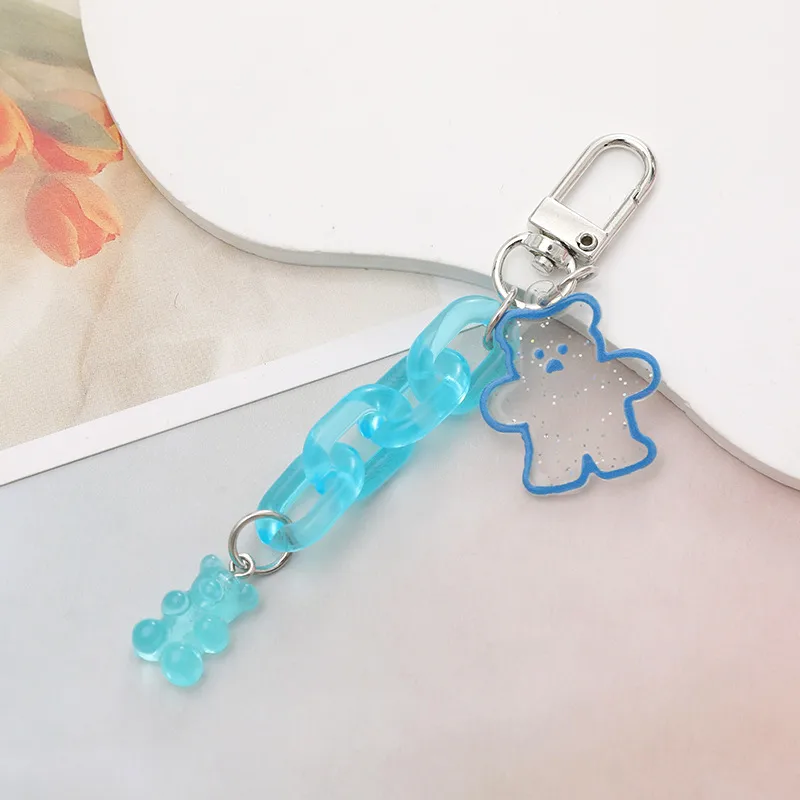 Simple Style Bear Arylic Plating Chain Bag Pendant display picture 6