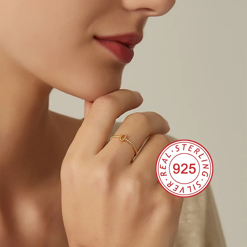 Casual Simple Style Solid Color Sterling Silver Inlay Zircon Rings display picture 5