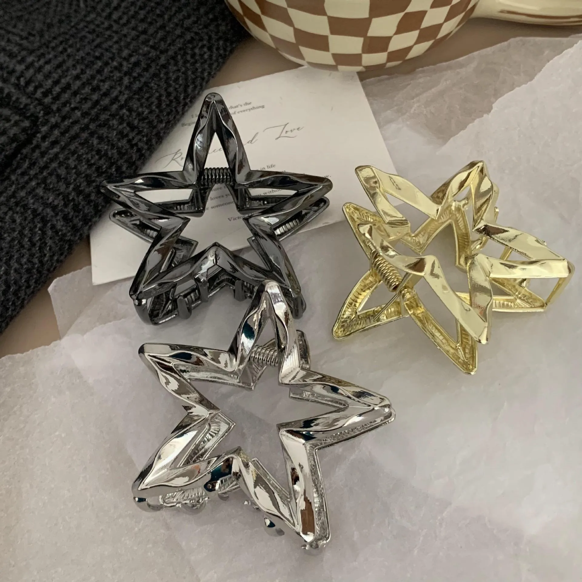 Women's Vintage Style Pentagram Alloy Plating Hair Claws display picture 5