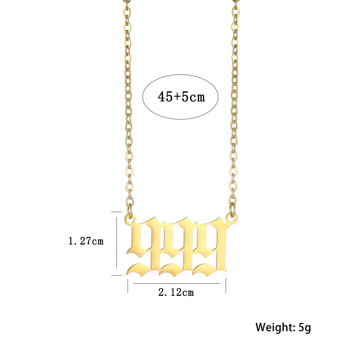 Wholesale Simple Style Letter Stainless Steel Plating 18k Gold Plated Pendant Necklace display picture 1