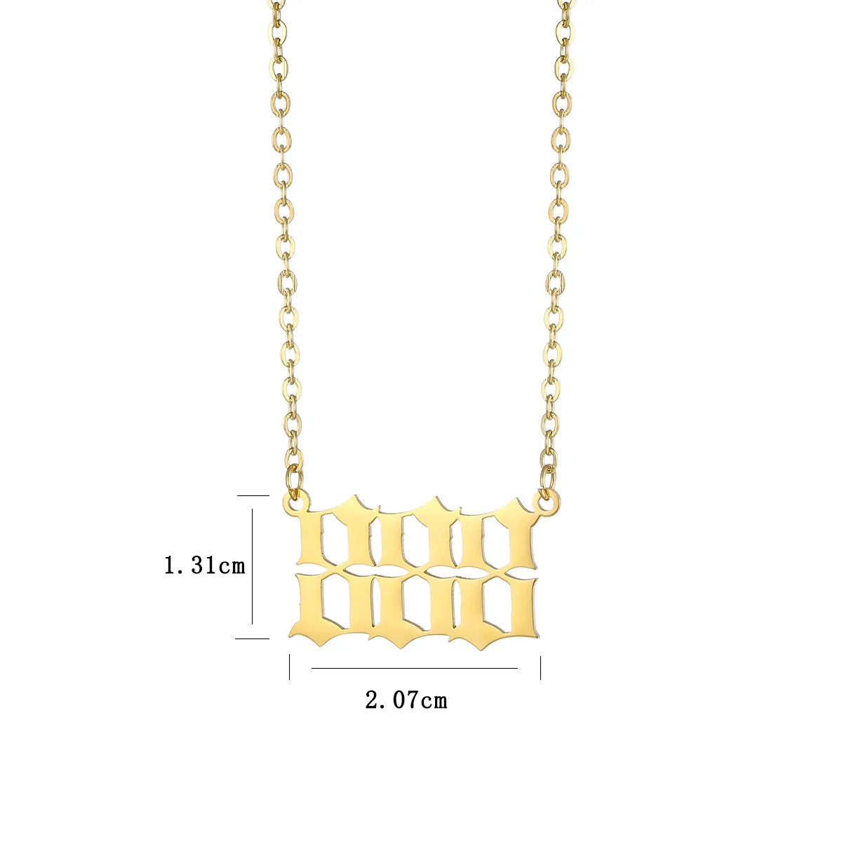 Wholesale Simple Style Letter Stainless Steel Plating 18k Gold Plated Pendant Necklace display picture 9