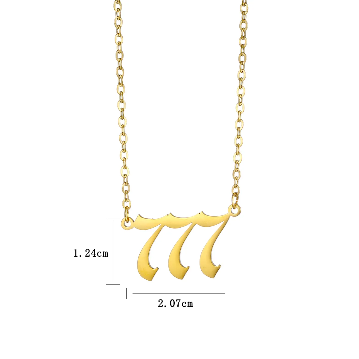 Wholesale Simple Style Letter Stainless Steel Plating 18k Gold Plated Pendant Necklace display picture 8