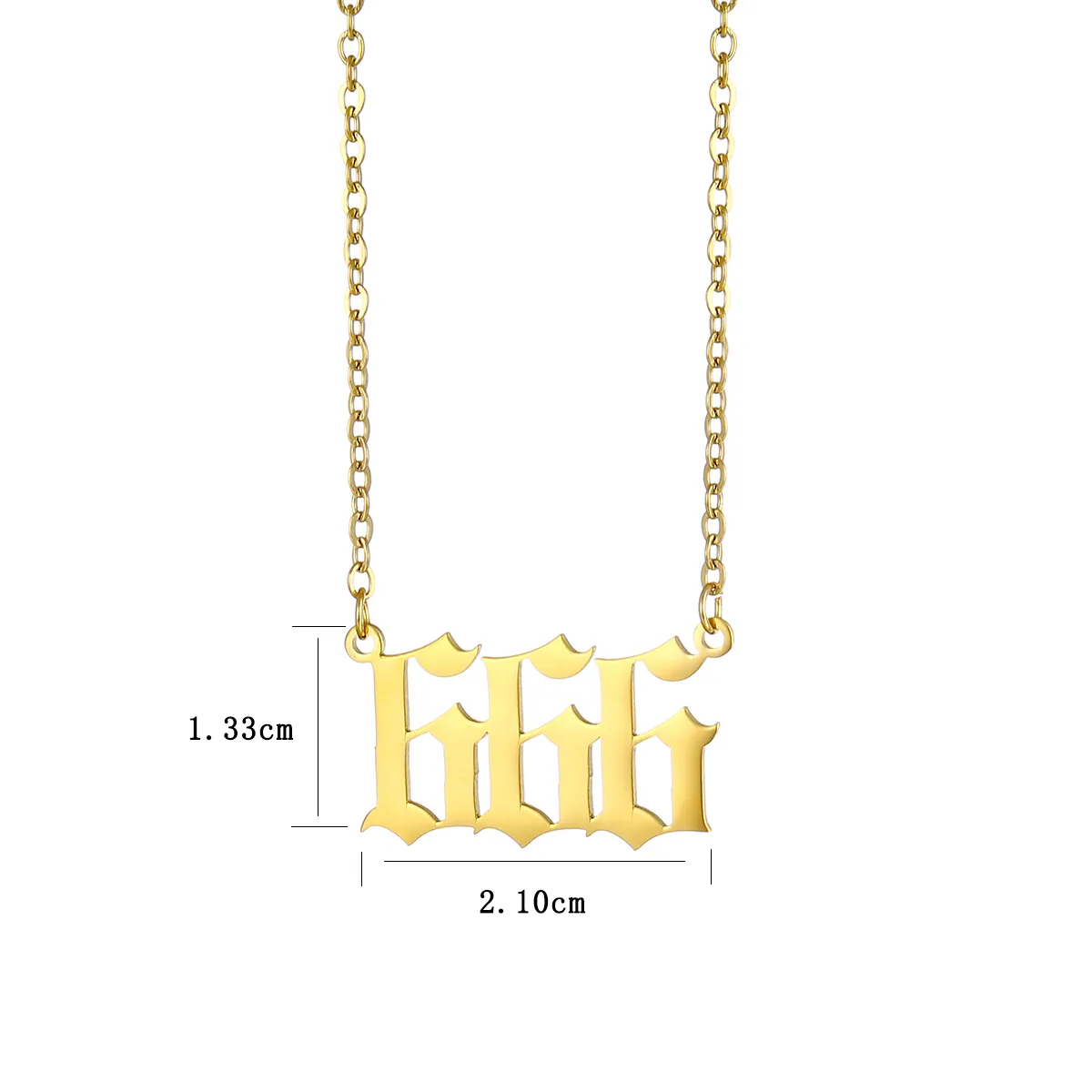 Wholesale Simple Style Letter Stainless Steel Plating 18k Gold Plated Pendant Necklace display picture 7