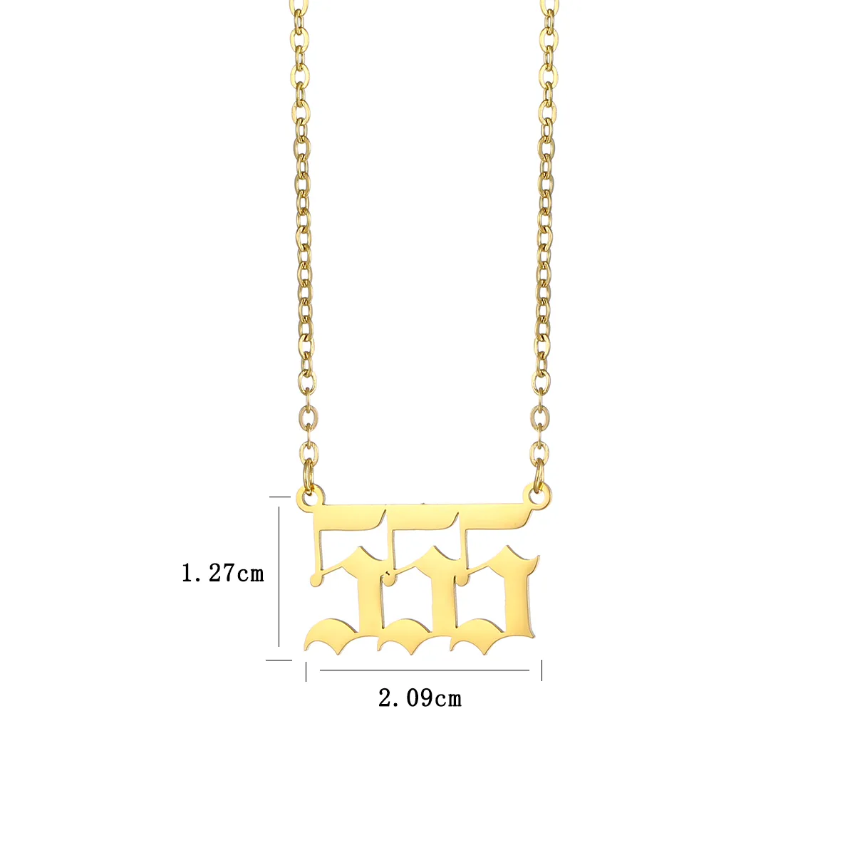 Wholesale Simple Style Letter Stainless Steel Plating 18k Gold Plated Pendant Necklace display picture 6
