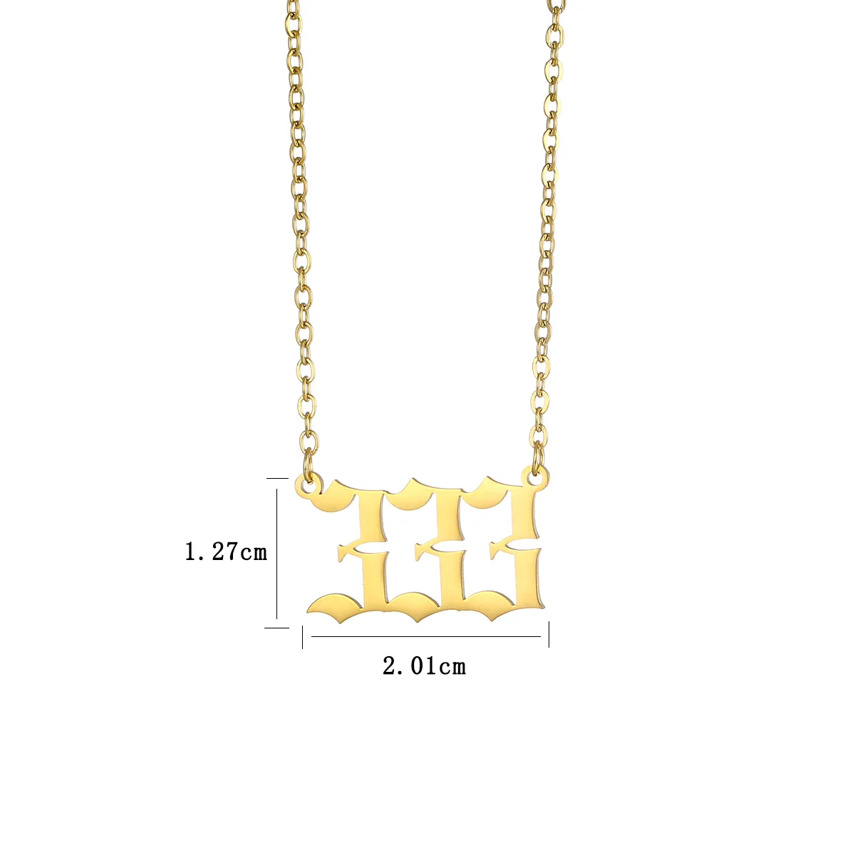 Wholesale Simple Style Letter Stainless Steel Plating 18k Gold Plated Pendant Necklace display picture 4
