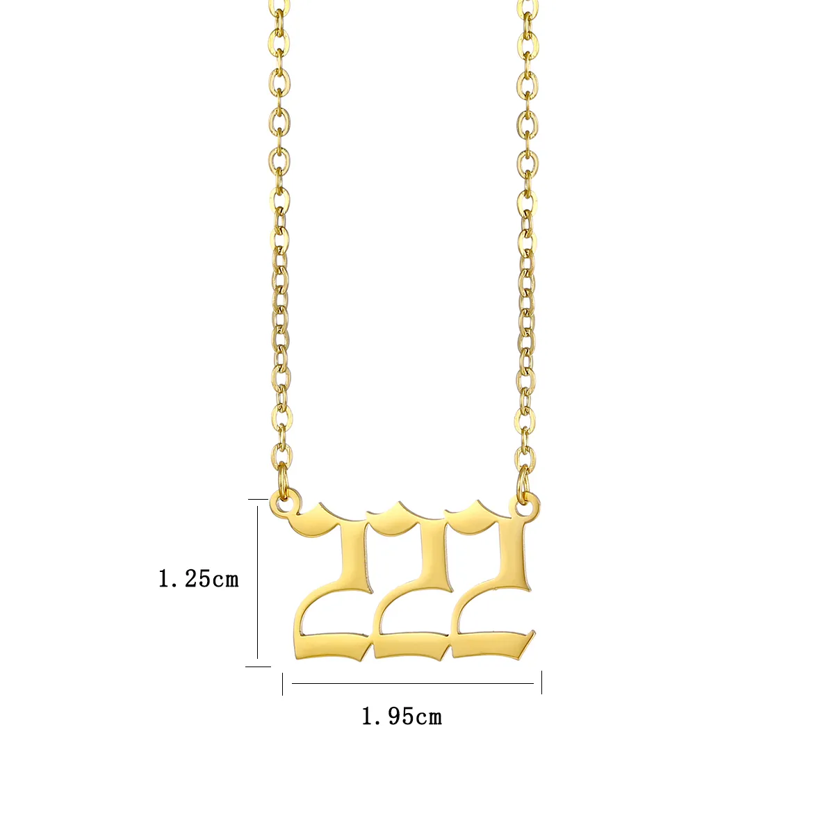 Wholesale Simple Style Letter Stainless Steel Plating 18k Gold Plated Pendant Necklace display picture 3