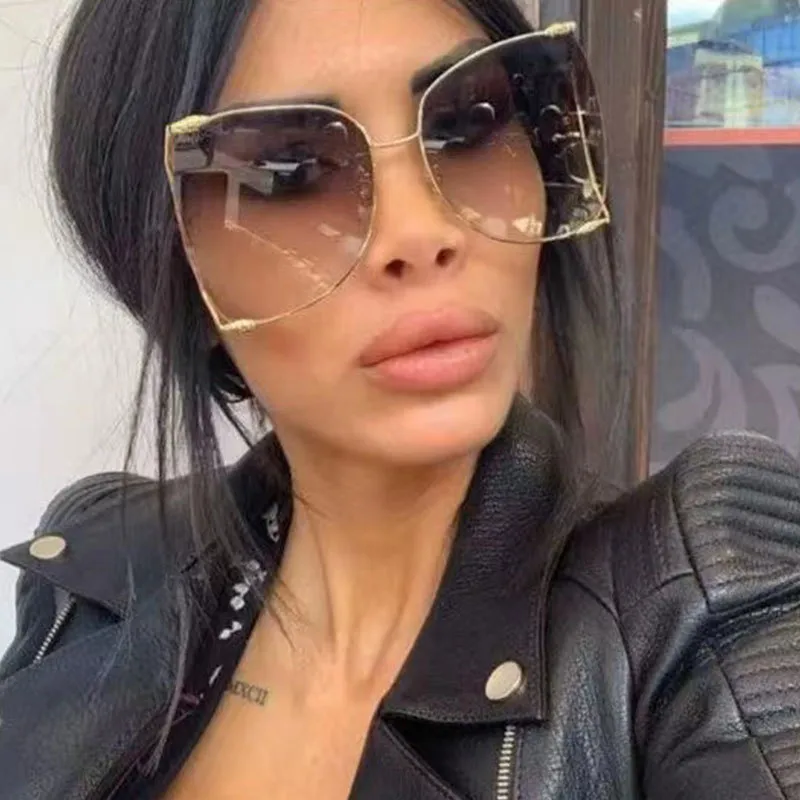 Elegant Gradient Color Pc Square Pearl Full Frame Women's Sunglasses display picture 3