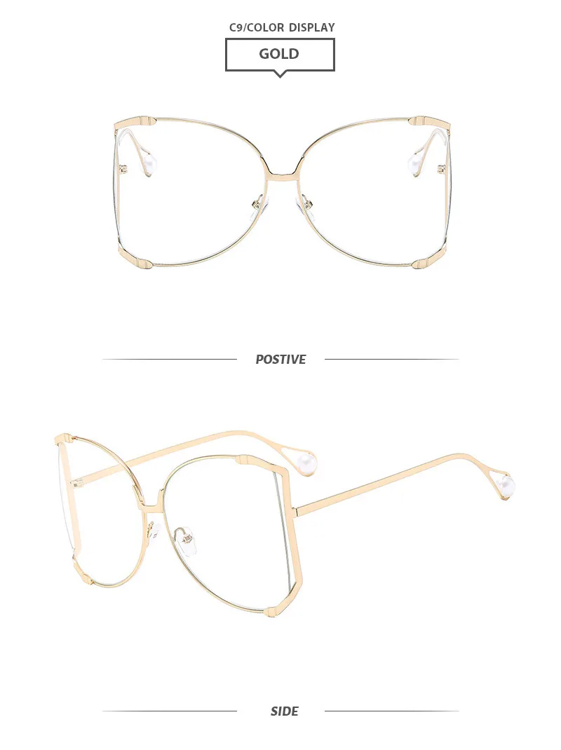 Elegant Gradient Color Pc Square Pearl Full Frame Women's Sunglasses display picture 17
