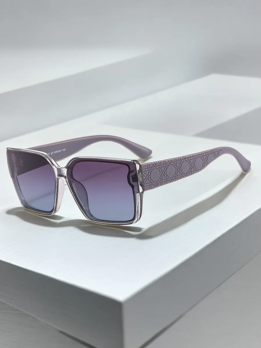 Elegant Simple Style Color Block Pc Square Full Frame Women's Sunglasses display picture 1