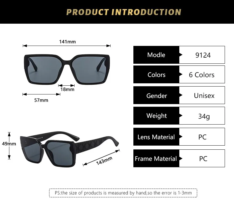 Elegant Simple Style Color Block Pc Square Full Frame Women's Sunglasses display picture 3