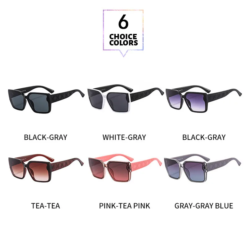 Elegant Simple Style Color Block Pc Square Full Frame Women's Sunglasses display picture 4