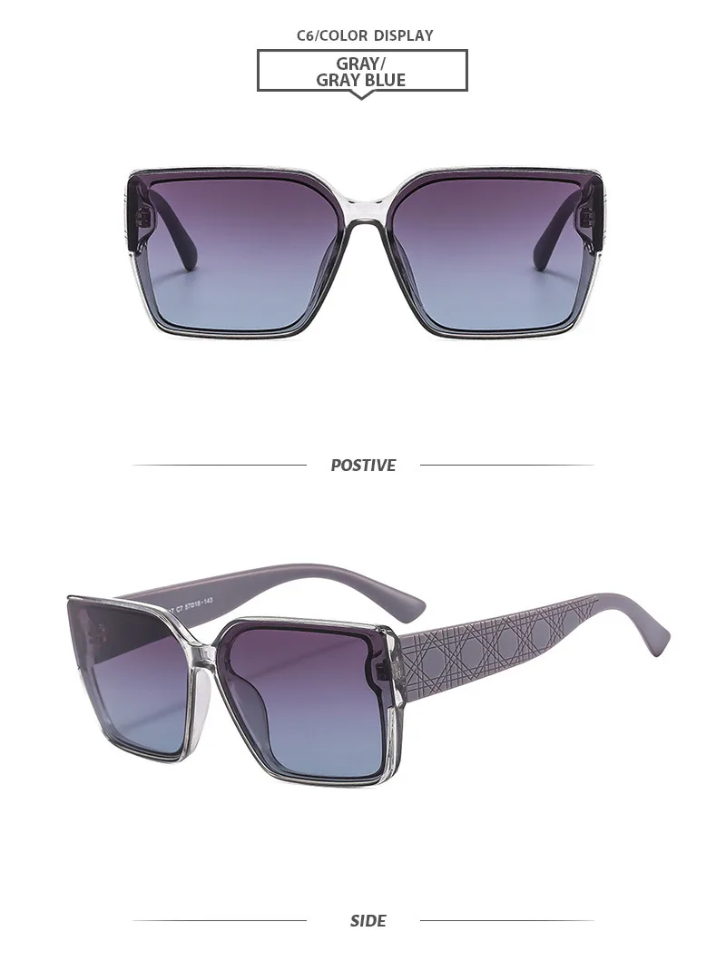 Elegant Simple Style Color Block Pc Square Full Frame Women's Sunglasses display picture 12