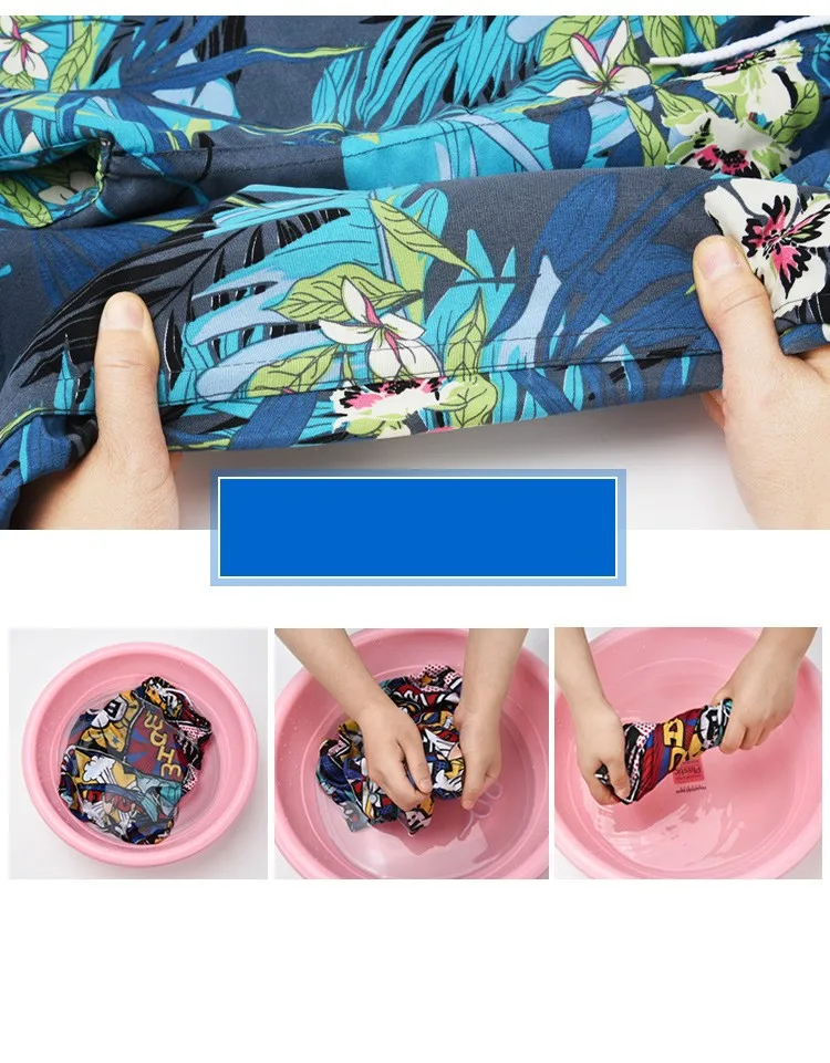 Men's Beach Streetwear Leaf Ditsy Floral Tree Shorts Rib-knit Shorts display picture 18