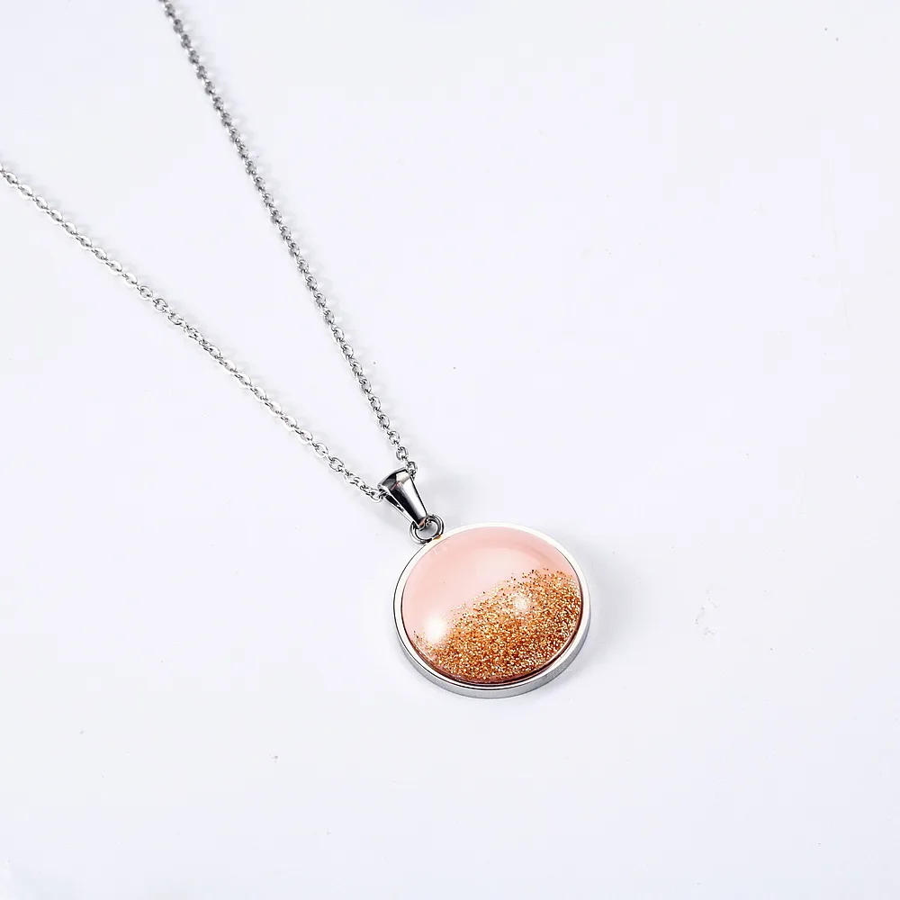 304 Stainless Steel 18K Gold Plated Casual Simple Style Plating Round Earrings Necklace display picture 5