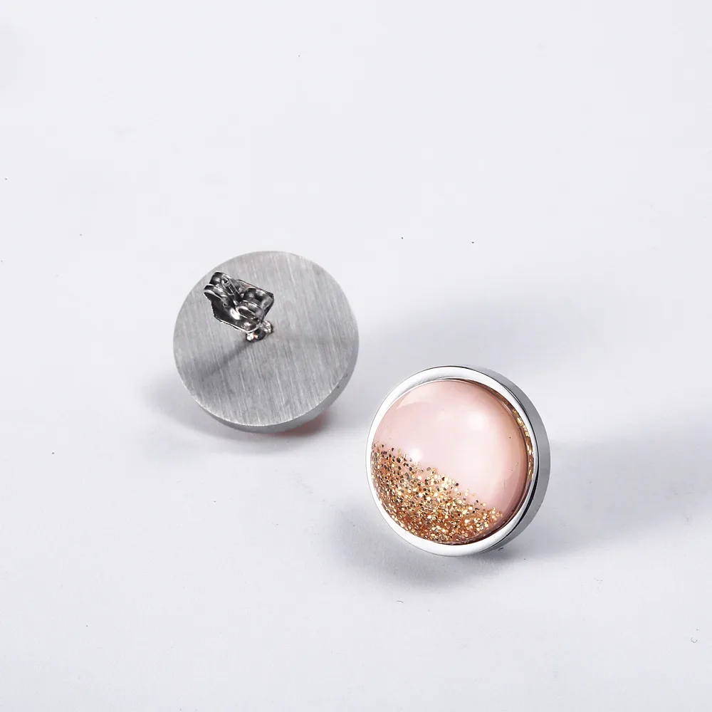 304 Stainless Steel 18K Gold Plated Casual Simple Style Plating Round Earrings Necklace display picture 6
