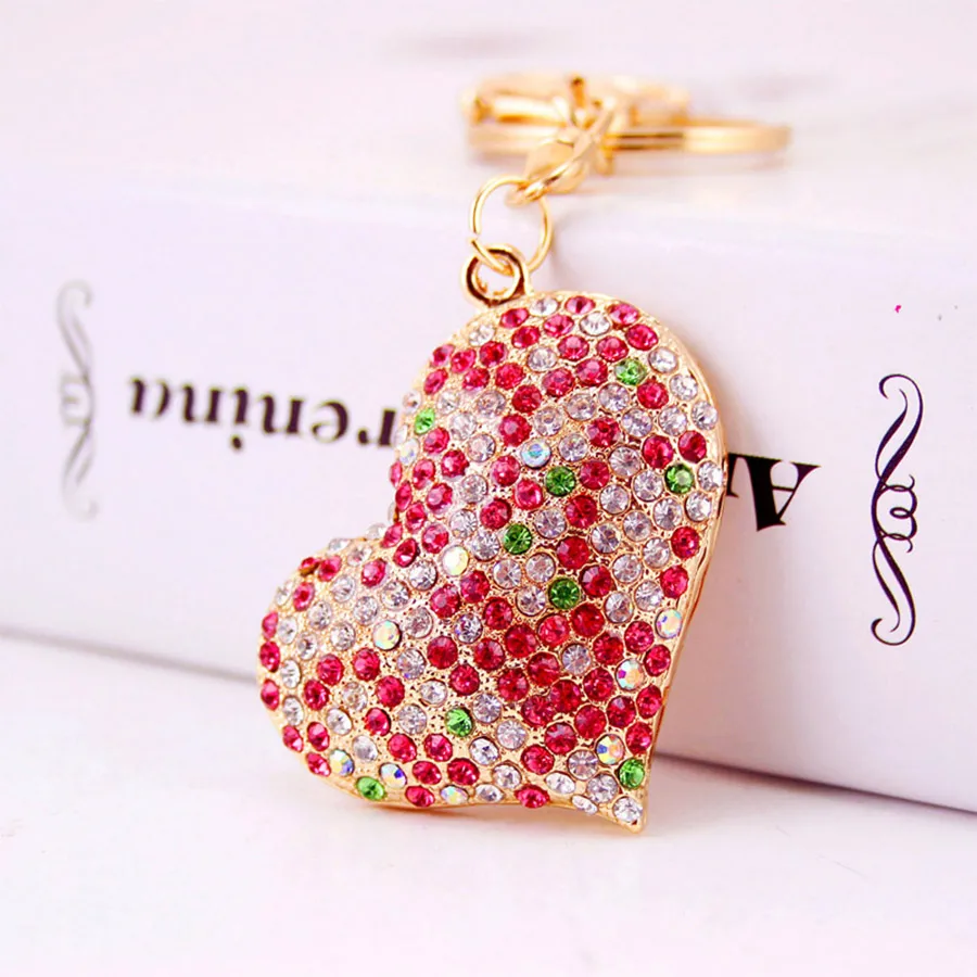 Cartoon Style Heart Shape Alloy Unisex Bag Pendant Keychain display picture 2