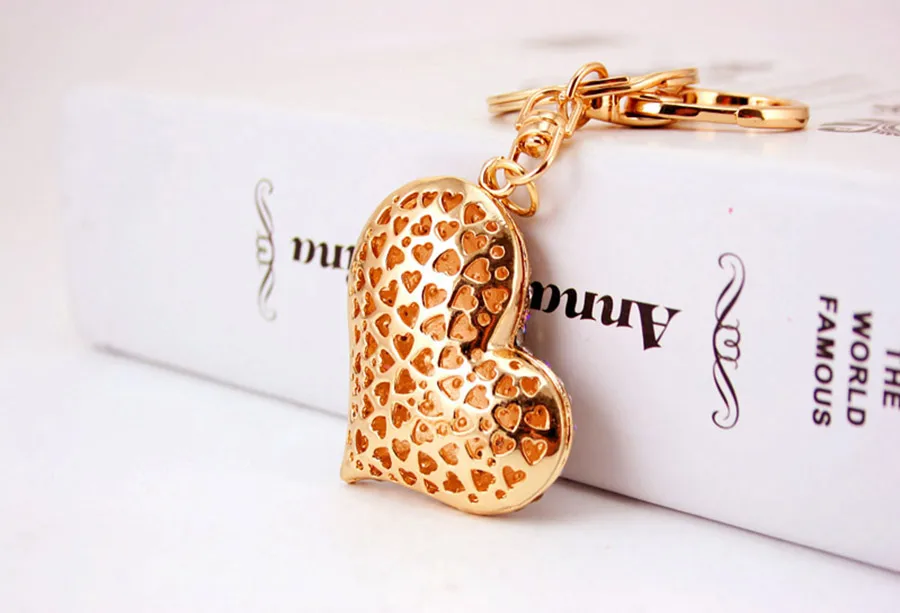 Cartoon Style Heart Shape Alloy Unisex Bag Pendant Keychain display picture 7