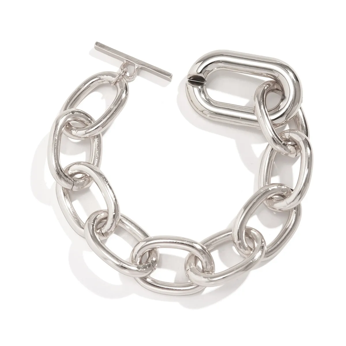 Exaggerated Simple Style Classic Style Solid Color Ccb Alloy Aluminum Wholesale Bracelets display picture 4