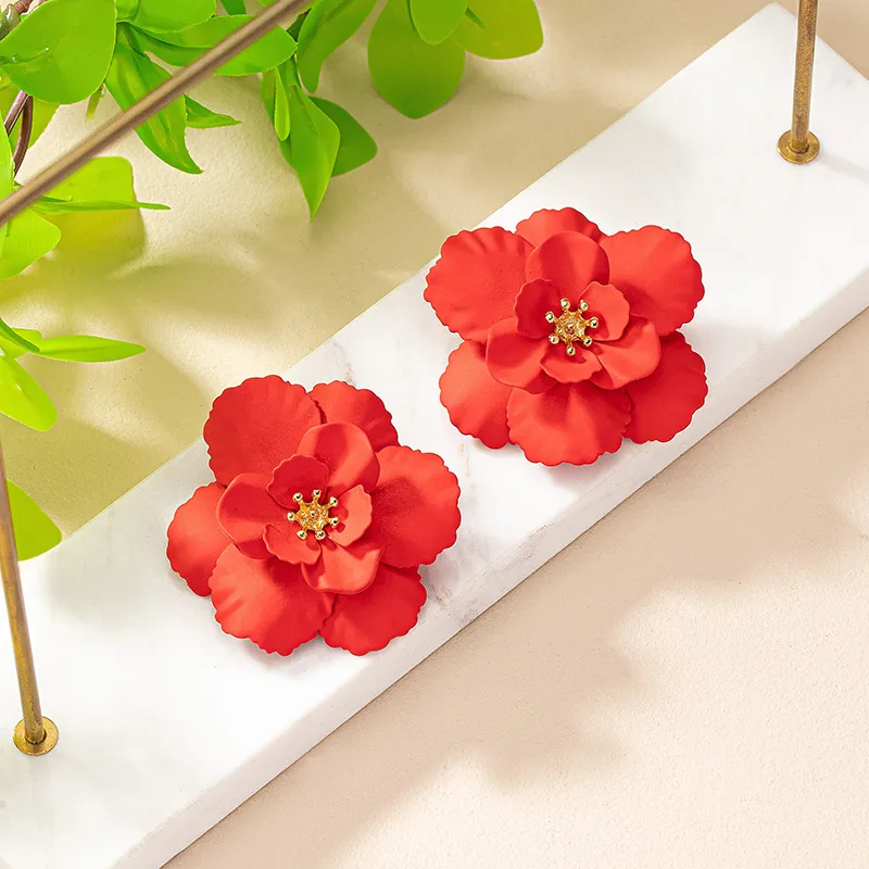 1 Pair Sweet Flower Plating Alloy Gold Plated Ear Studs display picture 5