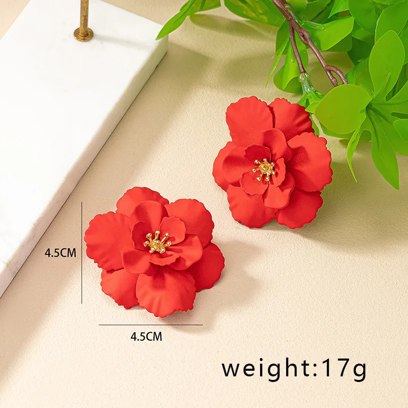 1 Pair Sweet Flower Plating Alloy Gold Plated Ear Studs display picture 10