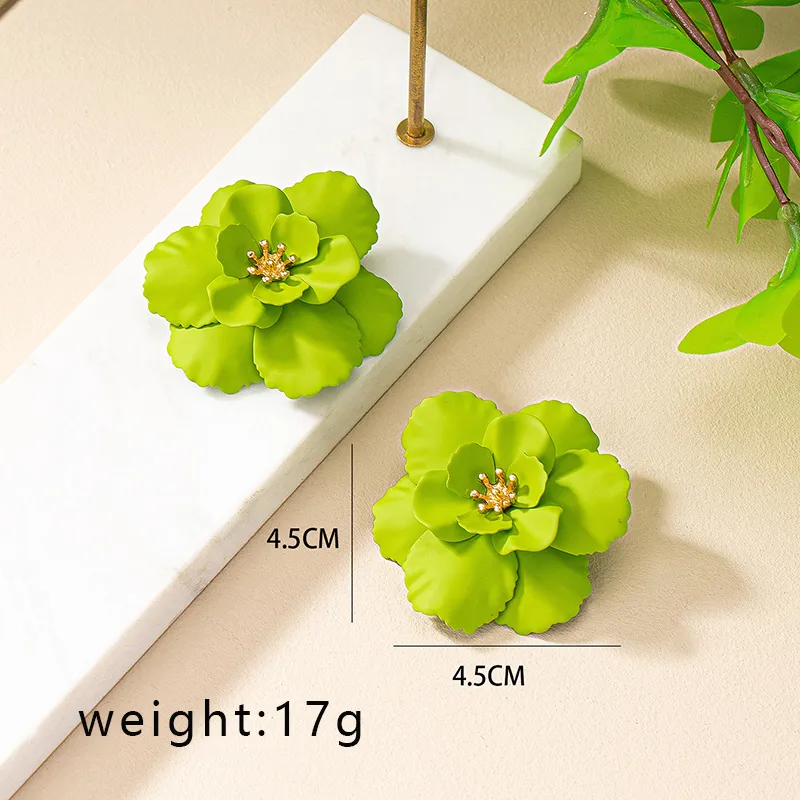 1 Pair Sweet Flower Plating Alloy Gold Plated Ear Studs display picture 6