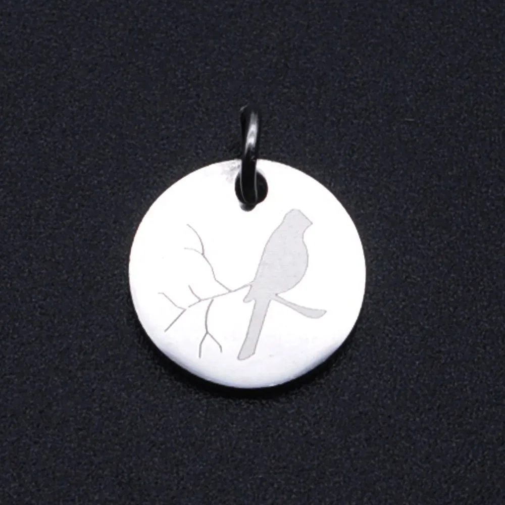 5 Pieces Stainless Steel 18K Gold Plated Bird display picture 6