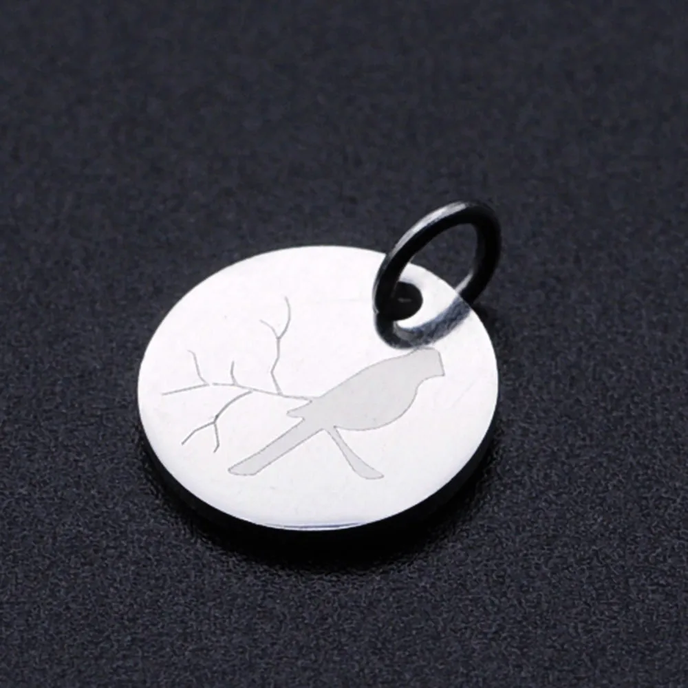 5 Pieces Stainless Steel 18K Gold Plated Bird display picture 2