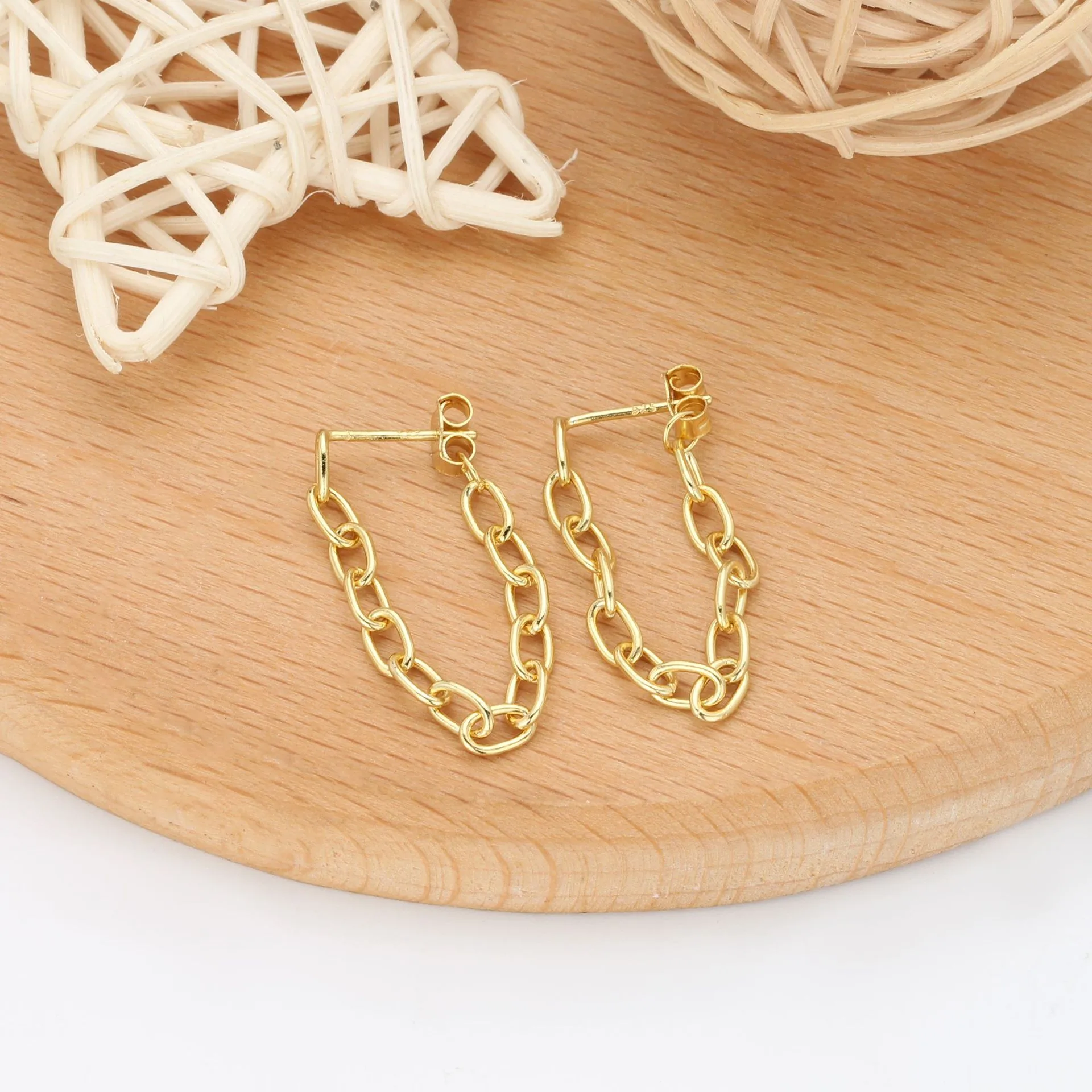 1 Pair 925 Sterling Silver Solid Color Drop Earrings display picture 3