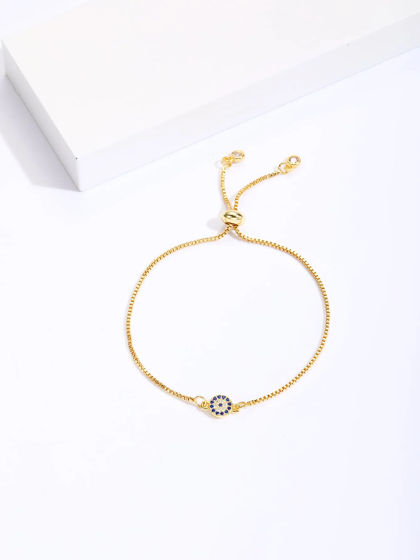 Classic Style Commute Devil's Eye Copper Plating Inlay Zircon 18k Gold Plated Silver Plated Bracelets display picture 1