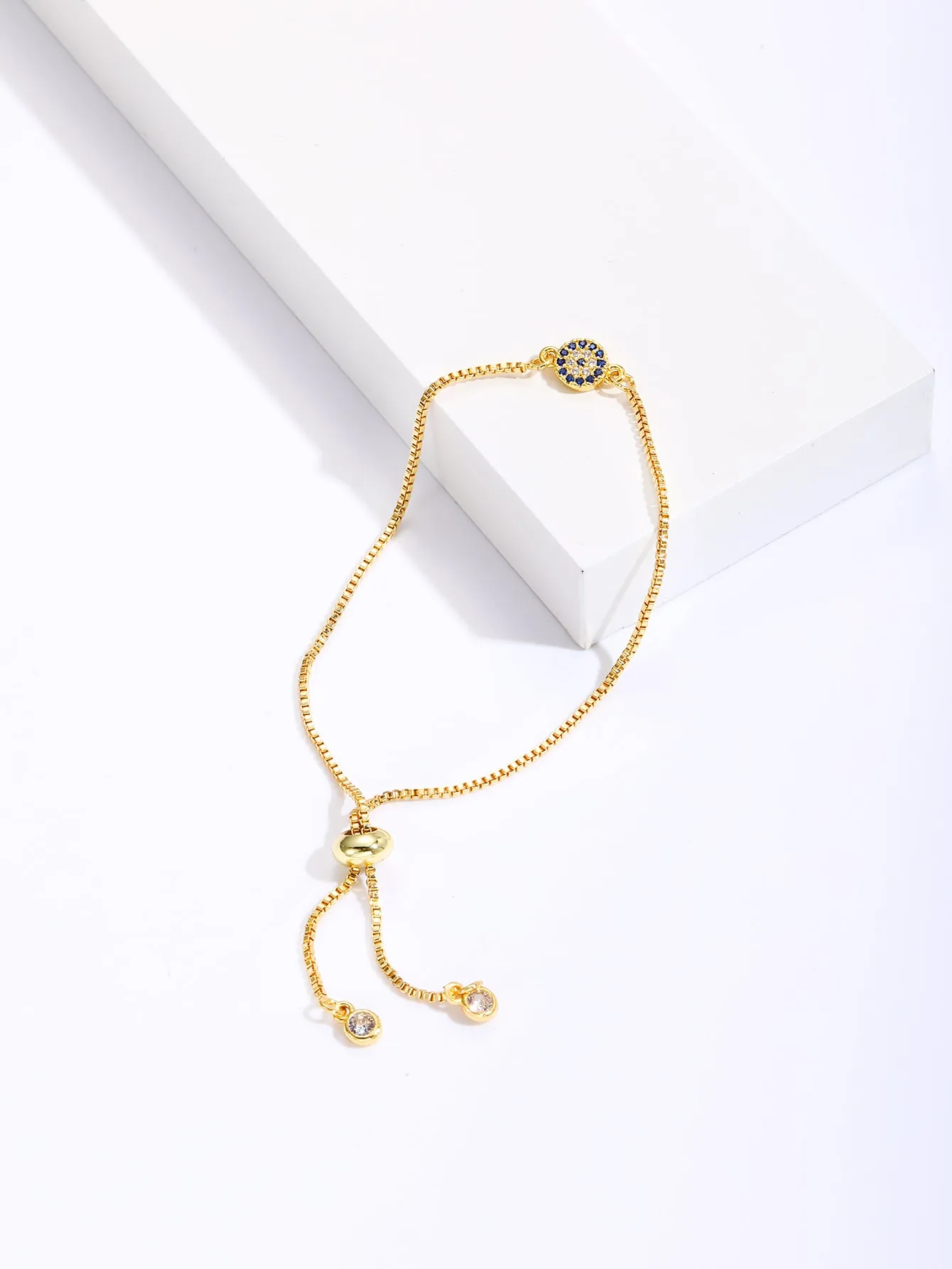 Classic Style Commute Devil's Eye Copper Plating Inlay Zircon 18k Gold Plated Silver Plated Bracelets display picture 2