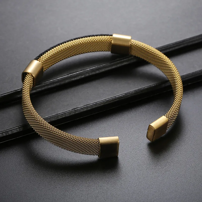 Hip-hop Retro Geometric Titanium Steel Plating Men's Bangle display picture 2