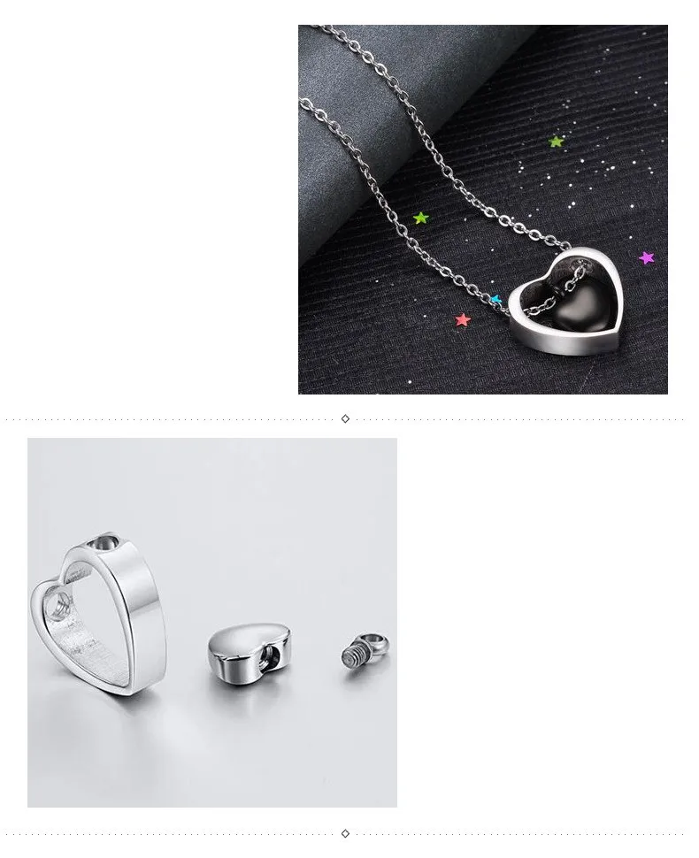 Simple Style Heart Shape Stainless Steel Polishing Pendant Necklace display picture 6