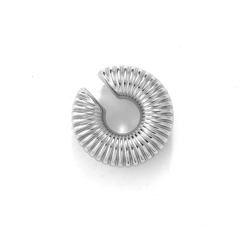 1 Piece Retro Punk Simple Style Solid Color Polishing 304 Stainless Steel Non-Electroplating Ear Cuffs display picture 10