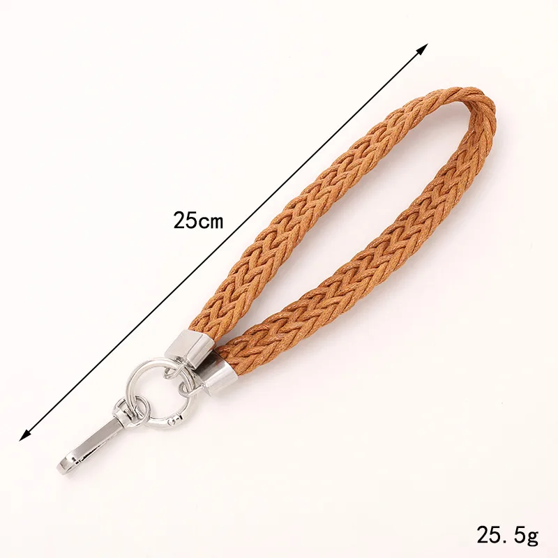 Simple Style Solid Color Cotton Polyester Knitting Bag Pendant Mobile Phone Chain Keychain display picture 1