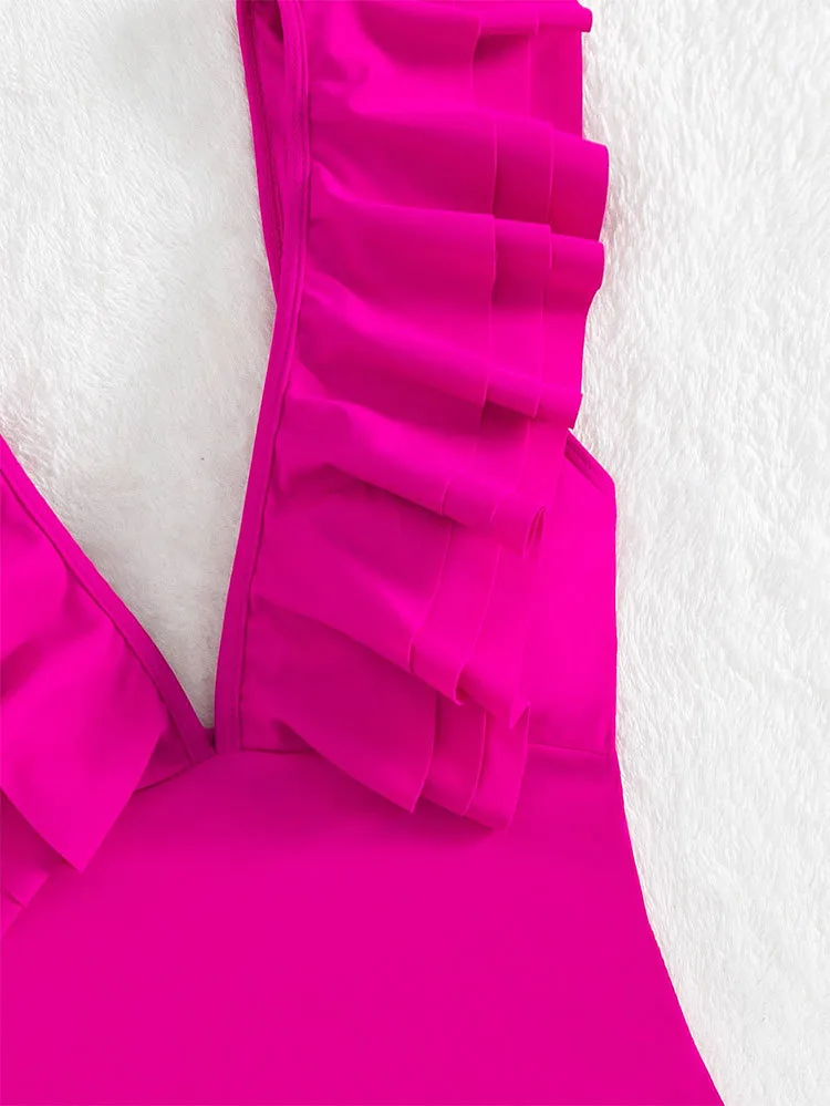 Sexy Solid Color Sling Split Swimwear Wholesale display picture 1
