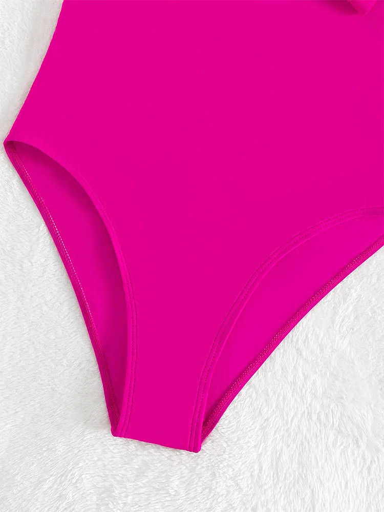 Sexy Solid Color Sling Split Swimwear Wholesale display picture 2