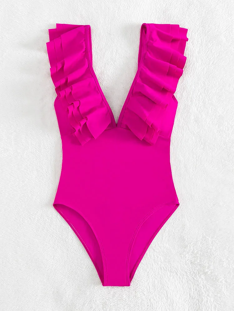 Sexy Solid Color Sling Split Swimwear Wholesale display picture 8
