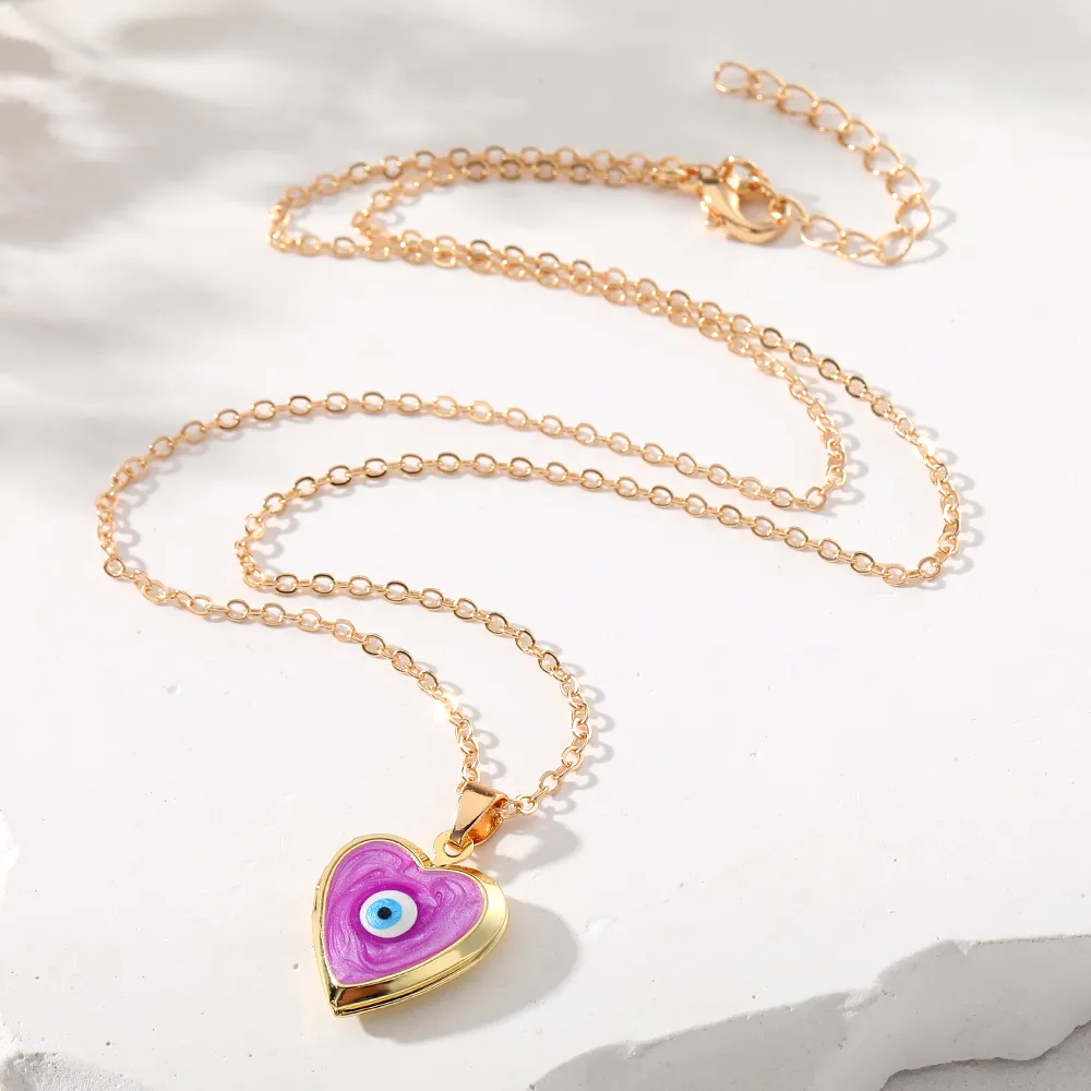 Casual Cute Simple Style Heart Shape Alloy Copper Pendant Necklace display picture 7