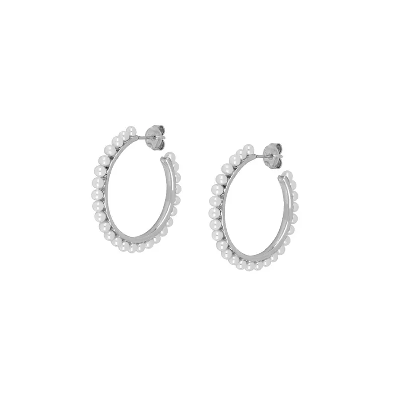 1 Pair Ig Style French Style Modern Style Round Plating Inlay Copper Pearl Zircon 18k Gold Plated Ear Cuffs Earrings Ear Studs display picture 13