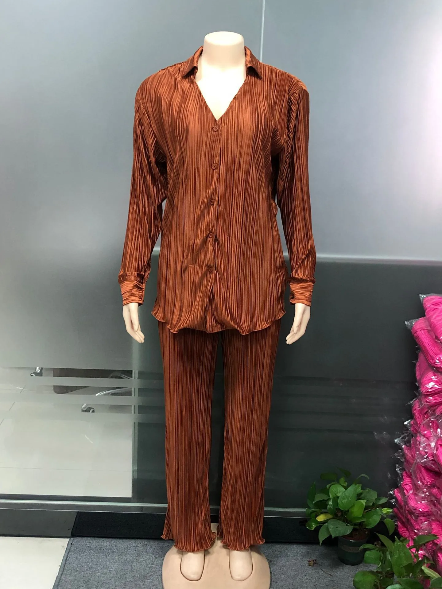 Casual Printing Spandex Polyester Printing Pants Sets display picture 3