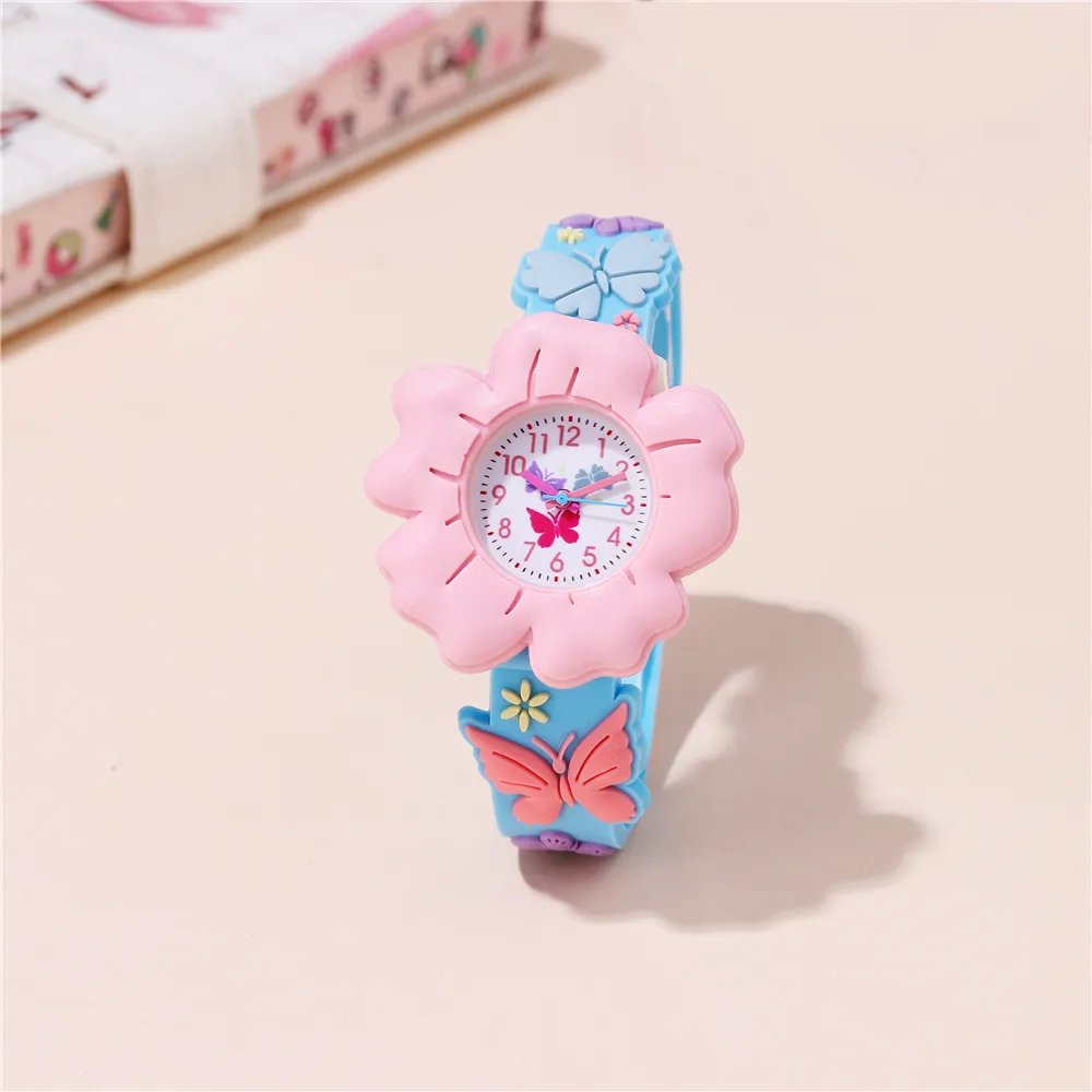 Cute Flower Buckle Quartz Kids Watches display picture 2