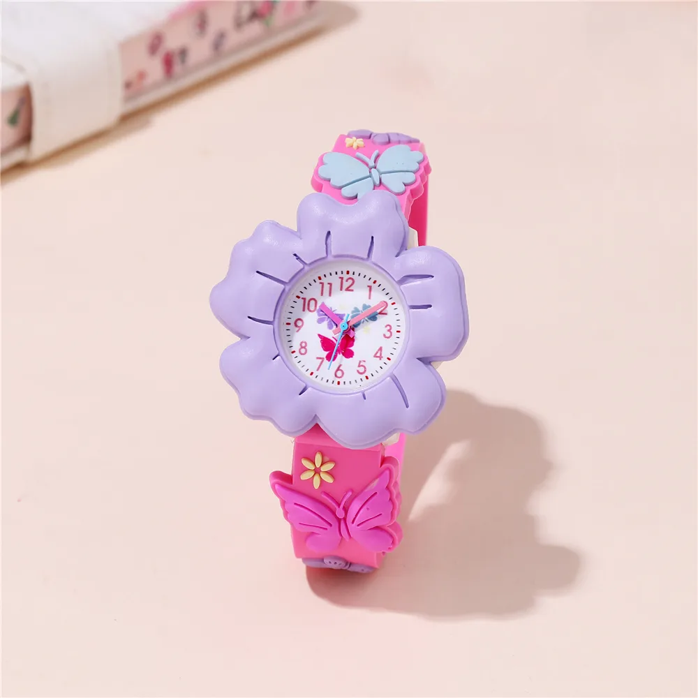 Cute Flower Buckle Quartz Kids Watches display picture 4