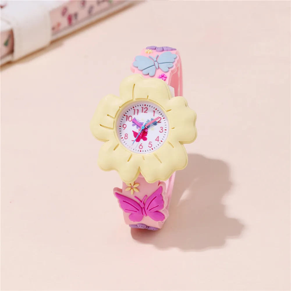 Cute Flower Buckle Quartz Kids Watches display picture 5