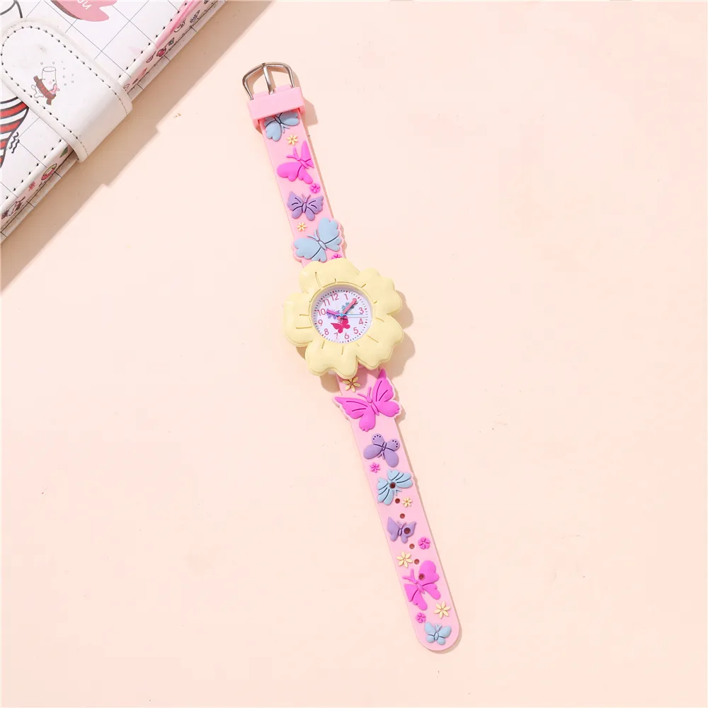 Cute Flower Buckle Quartz Kids Watches display picture 9