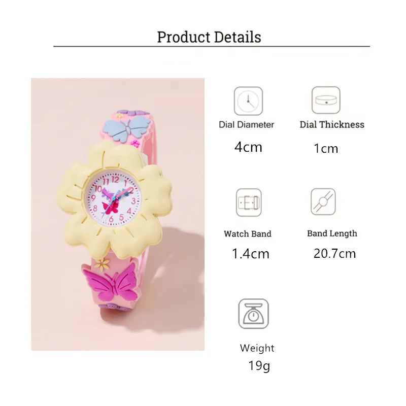 Cute Flower Buckle Quartz Kids Watches display picture 1