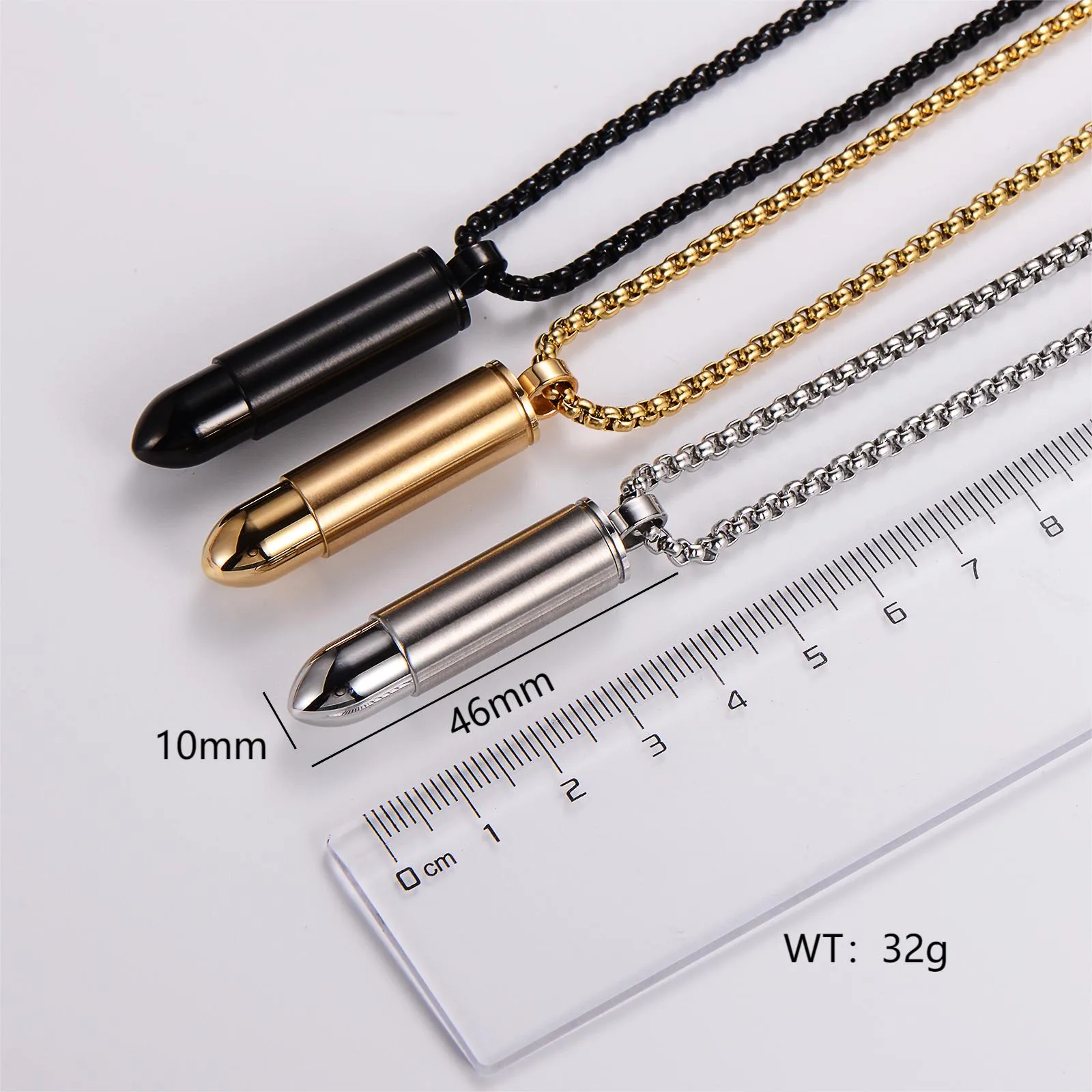 Stainless Steel 18K Gold Plated Simple Style Bullet display picture 1