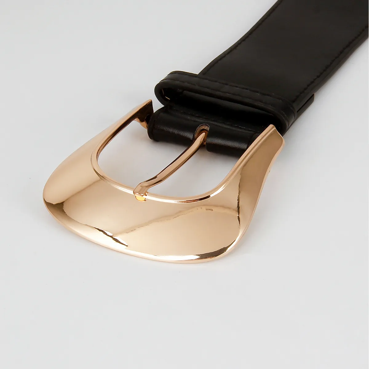 Elegant Formal Commute Color Block Pu Leather Buckle Artificial Leather Women's Leather Belts display picture 6