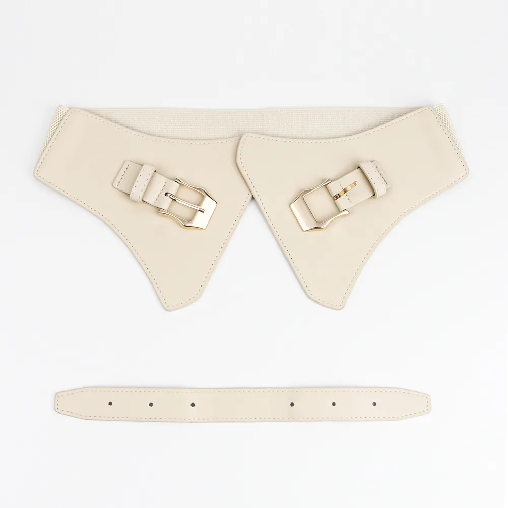 Business Modern Style Oversized Solid Color Pu Leather Buckle Women's Leather Belts display picture 9