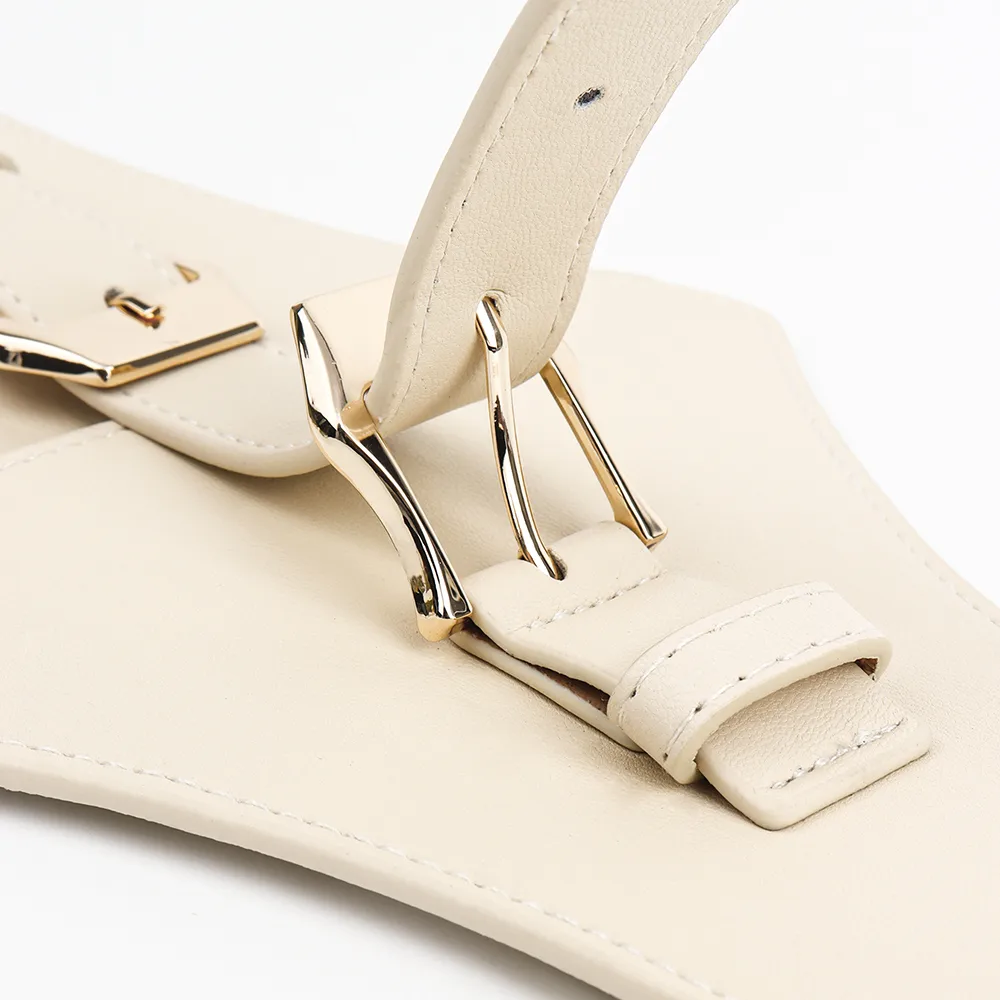 Business Modern Style Oversized Solid Color Pu Leather Buckle Women's Leather Belts display picture 10